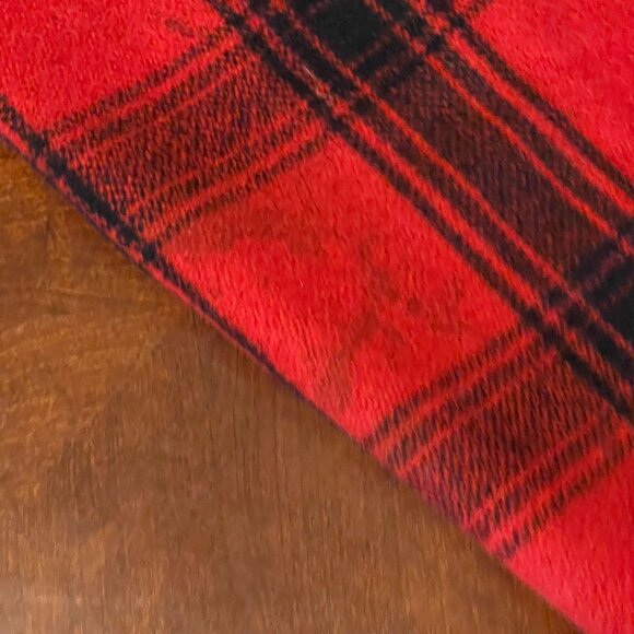 Vintage 1950s Red Plaid Wool Pants Sanforized Rockabilly Button Fly USA flaws - Picture 14 of 15